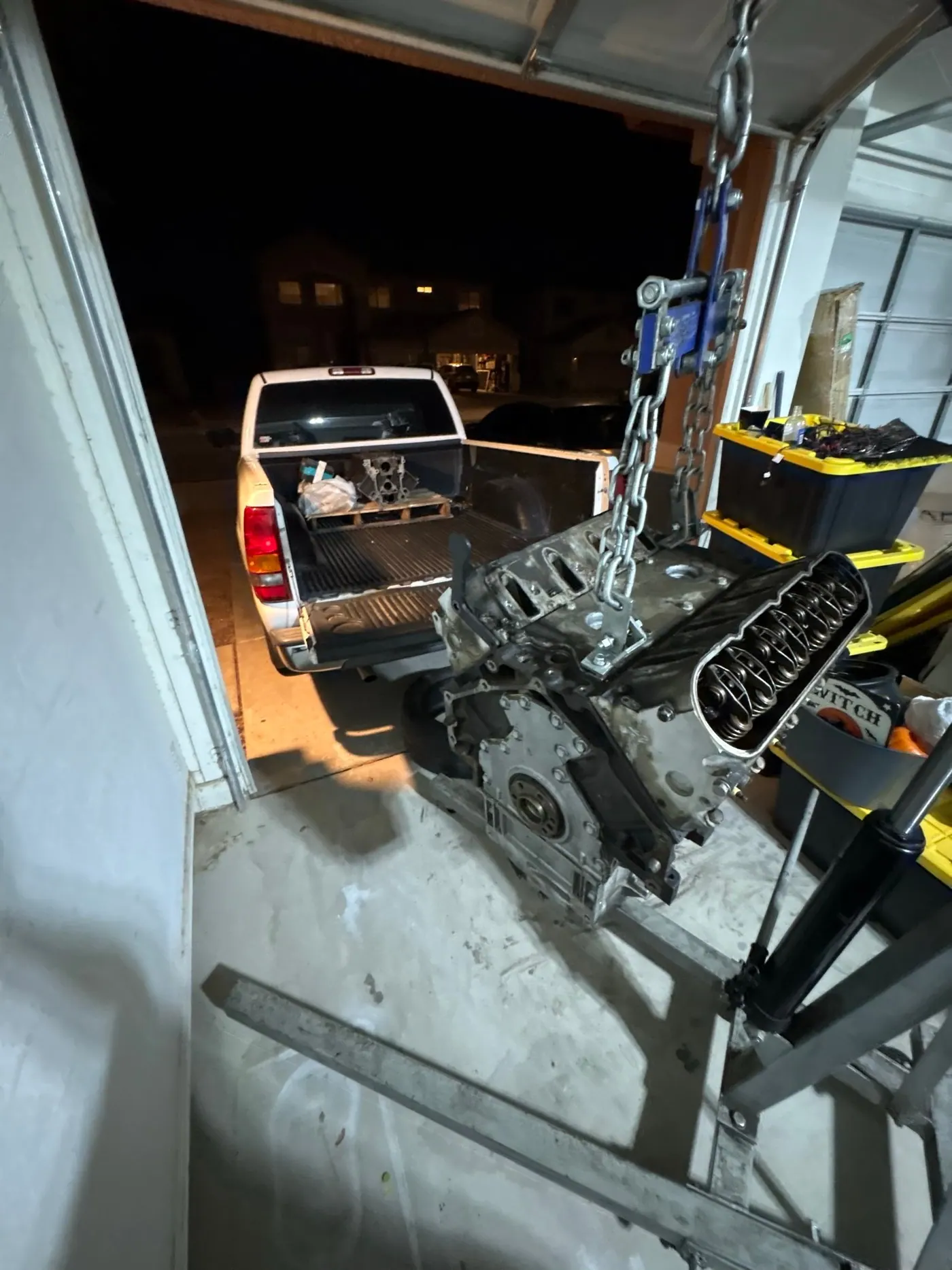 Engine pull on a driveway service call